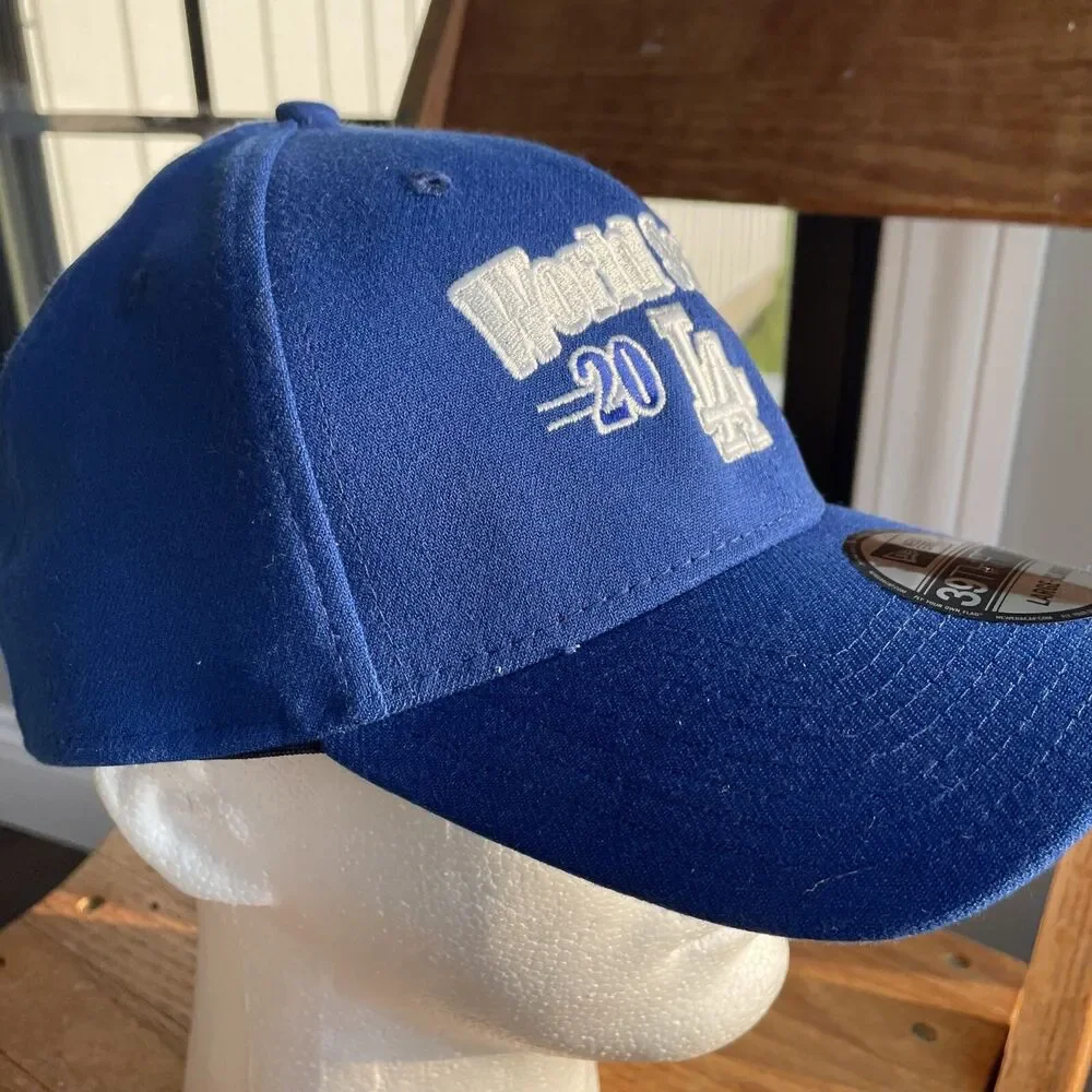 NWT New Era 39Thirty Stretch Hat; L - XL; Los Angeles Dodgers World Series 2018